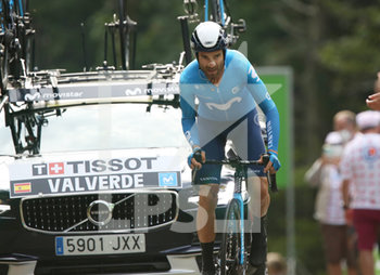 2020-09-19 - Alejandro Valverde of Movistar Team during the Tour de France 2020, cycling race stage 20, Time Trial, Lure - La Planche des Belles Filles (36,2 km) on September 19, 2020 in Plancher-les-Mines, France - Photo Laurent Lairys / DPPI - STAGE 20, TIME TRIAL, LURE - LA PLANCHE DES BELLES FILLES - TOUR DE FRANCE - CYCLING