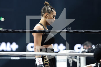 2021-03-05 - Estelle Yoka-Mossely of France during the IBO Lightweight World championship boxing event between Estelle Mossely-Yoka and Verena Kaiser on March 5, 2021 at the H Arena in Nantes, France - Photo Laurent Lairys / DPPI - ESTELLE MOSSELY-YOKA VS VERENA KAISER - BOXING - CONTACT