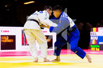 2021-06-07 - Lucian Bors Dumitrescu of Romania, Kenneth van Gansbeke of Belgium during the IJF World Judo Championships 2021 on June 7, 2021 at Budapest Sports Arena in Budapest, Hungary - Photo Yannick Verhoeven / Orange Pictures / DPPI - IJF WORLD JUDO CHAMPIONSHIPS 2021 - JUDO - CONTACT