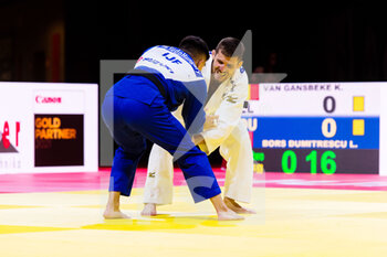 2021-06-07 - Lucian Bors Dumitrescu of Romania, Kenneth van Gansbeke of Belgium during the IJF World Judo Championships 2021 on June 7, 2021 at Budapest Sports Arena in Budapest, Hungary - Photo Yannick Verhoeven / Orange Pictures / DPPI - IJF WORLD JUDO CHAMPIONSHIPS 2021 - JUDO - CONTACT