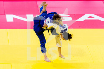 2021-06-07 - Chelsie Giles of Great Britain, Griesel Charne of South Africa during the IJF World Judo Championships 2021 on June 7, 2021 at Budapest Sports Arena in Budapest, Hungary - Photo Yannick Verhoeven / Orange Pictures / DPPI - IJF WORLD JUDO CHAMPIONSHIPS 2021 - JUDO - CONTACT