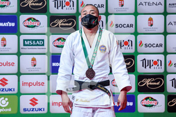 2021-06-07 - Baskhuu Yondonperenlei of Mongolia winner of the bronze medal men -66kg during the IJF World Judo Championships 2021 on June 7, 2021 at Budapest Sports Arena in Budapest, Hungary - Photo Yannick Verhoeven / Orange Pictures / DPPI - IJF WORLD JUDO CHAMPIONSHIPS 2021 - JUDO - CONTACT