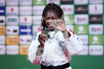2021-06-09 - Clarisse Agbegnenou of France during the medal ceremony, Gold during the medal ceremony during the IJF World Judo Championships 2021 on June 9, 2021 at Budapest Sports Arena in Budapest, Hungary - Photo Yannick Verhoeven / Orange Pictures / DPPI - IJF WORLD JUDO CHAMPIONSHIPS 2021 - JUDO - CONTACT