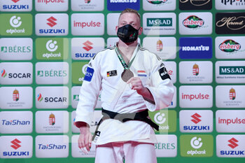 2021-06-09 - Frank de Wit of the Netherlands during the medal ceremony, Bronze during the medal ceremony during the IJF World Judo Championships 2021 on June 9, 2021 at Budapest Sports Arena in Budapest, Hungary - Photo Yannick Verhoeven / Orange Pictures / DPPI - IJF WORLD JUDO CHAMPIONSHIPS 2021 - JUDO - CONTACT