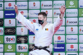 2021-06-09 - Matthias Casse of Belgium, Gold during the medal ceremony during the IJF World Judo Championships 2021 on June 9, 2021 at Budapest Sports Arena in Budapest, Hungary - Photo Yannick Verhoeven / Orange Pictures / DPPI - IJF WORLD JUDO CHAMPIONSHIPS 2021 - JUDO - CONTACT
