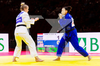 2021-06-10 - Sanne van Dijke of the Netherlands, Chantal Wright of the United States of America during the IJF World Judo Championships 2021 on June 10, 2021 at Budapest Sports Arena in Budapest, Hungary - Photo Yannick Verhoeven / Orange Pictures / DPPI - IJF WORLD JUDO CHAMPIONSHIPS 2021 - JUDO - CONTACT