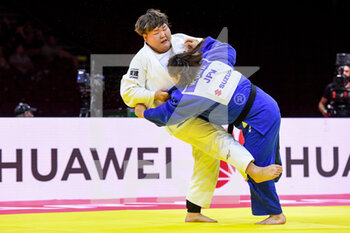 2021-06-12 - Sarah Asahina of Japan, Wakaba Tomita of Japan during the final for +78 women during the IJF World Judo Championships 2021 on June 12, 2021 at Budapest Sports Arena in Budapest, Hungary - Photo Yannick Verhoeven / Orange Pictures / DPPI - IJF WORLD JUDO CHAMPIONSHIPS 2021 - JUDO - CONTACT