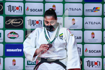 2021-06-12 - Maria Suelen Altheman of Brazil with the bronze medal during the medal ceremony for +78 women during the IJF World Judo Championships 2021 on June 12, 2021 at Budapest Sports Arena in Budapest, Hungary - Photo Yannick Verhoeven / Orange Pictures / DPPI - IJF WORLD JUDO CHAMPIONSHIPS 2021 - JUDO - CONTACT