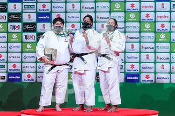 2021-06-12 - Sarah Asahina of Japan, Beatriz Souza of Brazil, Maria Suelen Altheman of Brazil during the IJF World Judo Championships 2021 on June 12, 2021 at Budapest Sports Arena in Budapest, Hungary - Photo Yannick Verhoeven / Orange Pictures / DPPI - IJF WORLD JUDO CHAMPIONSHIPS 2021 - JUDO - CONTACT