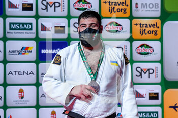 2021-06-12 - Yakiv Khammo of Ukraine with the bronze medal during the medal ceremony +100 men during the IJF World Judo Championships 2021 on June 12, 2021 at Budapest Sports Arena in Budapest, Hungary - Photo Yannick Verhoeven / Orange Pictures / DPPI - IJF WORLD JUDO CHAMPIONSHIPS 2021 - JUDO - CONTACT