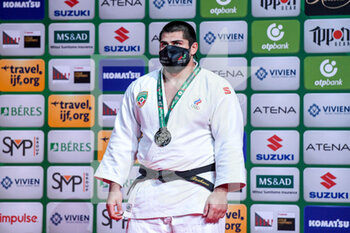 2021-06-12 - Tamerlan Bashaev of Russia with the silver medal during the medal ceremony +100 men during the IJF World Judo Championships 2021 on June 12, 2021 at Budapest Sports Arena in Budapest, Hungary - Photo Yannick Verhoeven / Orange Pictures / DPPI - IJF WORLD JUDO CHAMPIONSHIPS 2021 - JUDO - CONTACT