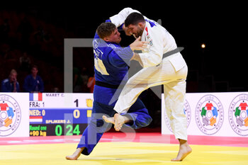 2021-06-13 - Jur Spijkers of the Netherlands and Cyrille Maret of France during the IJF World Judo Championships 2021 on June 13, 2021 at Budapest Sports Arena in Budapest, Hungary - Photo Yannick Verhoeven / Orange Pictures / DPPI - IJF WORLD JUDO CHAMPIONSHIPS 2021 - JUDO - CONTACT
