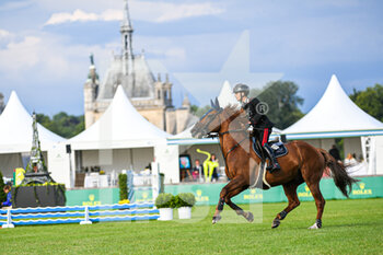 2021-07-10 - Filippo Marco Bologni of Italy riding Diplomat during the M1 Ducati Table A against the clock 1m50 with jump off, of the Masters Chantilly 2021, FEI equestrian event, Jumping CSI5 on July 10, 2021 at Chateau de Chantilly in Chantilly, France - Photo Victor Joly / DPPI - MASTERS CHANTILLY 2021, FEI EQUESTRIAN EVENT, JUMPING CSI5 - INTERNATIONALS - EQUESTRIAN