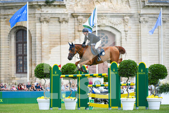 2021-07-11 - Nicolas Delmotte of France riding Urvoso du Roch during the Rolex Grand Prix Table A against the clock 1m60 with jump off, of the Masters Chantilly 2021, FEI equestrian event, Jumping CSI5 on July 11, 2021 at Chateau de Chantilly in Chantilly, France - Photo Victor Joly / DPPI - MASTERS CHANTILLY 2021, FEI EQUESTRIAN EVENT, JUMPING CSI5 - INTERNATIONALS - EQUESTRIAN