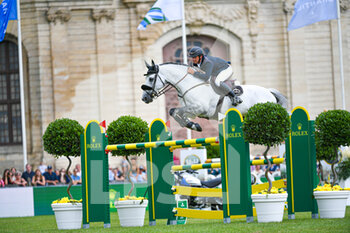 2021-07-11 - Bertram Allen of Ireland riding Harley Vd Bisschop during the Rolex Grand Prix Table A against the clock 1m60 with jump off, of the Masters Chantilly 2021, FEI equestrian event, Jumping CSI5 on July 11, 2021 at Chateau de Chantilly in Chantilly, France - Photo Victor Joly / DPPI - MASTERS CHANTILLY 2021, FEI EQUESTRIAN EVENT, JUMPING CSI5 - INTERNATIONALS - EQUESTRIAN