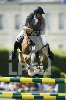 2021-07-11 - Luiz Felipe Cortizo Goncalves De Azevedo Filho riding Hermes van de Vrombautshoeve during the Masters Chantilly 2021, FEI equestrian event, Jumping CSI5 on July 11, 2021 at Chateau de Chantilly in Chantilly, France - Photo Christophe Bricot / DPPI - MASTERS CHANTILLY 2021, FEI EQUESTRIAN EVENT, JUMPING CSI5 - INTERNATIONALS - EQUESTRIAN