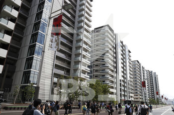 2021-06-20 - Olympics Village illustration, Residential building before the Olympic Games Tokyo 2020 on June 20, 2021 in Tokyo, Japan - Photo Shota Ouchi / Photo Kishimoto / DPPI - VILLAGE ILLUSTRATION BEFORE THE OLYMPIC GAMES TOKYO 2020 - OLYMPIC GAMES TOKYO 2020 - OLYMPIC GAMES