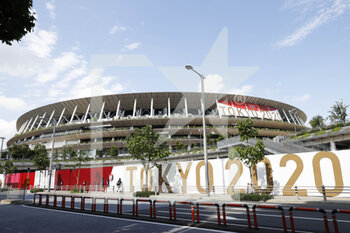 2021-06-20 - Japan National Stadium before the Olympic Games Tokyo 2020 on June 22, 2021 in Tokyo, Japan - Photo Photo Kishimoto / DPPI - VILLAGE ILLUSTRATION BEFORE THE OLYMPIC GAMES TOKYO 2020 - OLYMPIC GAMES TOKYO 2020 - OLYMPIC GAMES