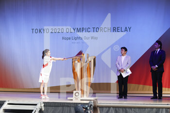 2021-06-20 - Torch Relay, Tao TSUCHIYA, Norio TAKANO (Fuchu Mayor), Hitoshi ONO before the Olympic Games Tokyo 2020 on July 14, 2021 in Tokyo, Japan - Photo Shota Ouchi / Photo Kishimoto / DPPI - VILLAGE ILLUSTRATION BEFORE THE OLYMPIC GAMES TOKYO 2020 - OLYMPIC GAMES TOKYO 2020 - OLYMPIC GAMES