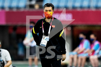2021-07-21 - Coach Xiuquan Jia of China during the Olympic Games Tokyo 2020, Football Women's First Round, Group F, between China and Brazil on July 21, 2021 at Miyagi Stadium in Rifu, Japan - Photo Pablo Morano / Orange Pictures / DPPI - OLYMPIC GAMES TOKYO 2020, JULY 21, 2021 - OLYMPIC GAMES TOKYO 2020 - OLYMPIC GAMES