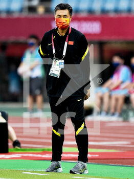 2021-07-21 - Coach Xiuquan Jia of China during the Olympic Games Tokyo 2020, Football Women's First Round, Group F, between China and Brazil on July 21, 2021 at Miyagi Stadium in Rifu, Japan - Photo Pablo Morano / Orange Pictures / DPPI - OLYMPIC GAMES TOKYO 2020, JULY 21, 2021 - OLYMPIC GAMES TOKYO 2020 - OLYMPIC GAMES