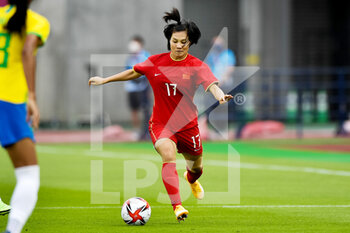 2021-07-21 - Guiping Luo of China during the Olympic Games Tokyo 2020, Football Women's First Round, Group F, between China and Brazil on July 21, 2021 at Miyagi Stadium in Rifu, Japan - Photo Pablo Morano / Orange Pictures / DPPI - OLYMPIC GAMES TOKYO 2020, JULY 21, 2021 - OLYMPIC GAMES TOKYO 2020 - OLYMPIC GAMES