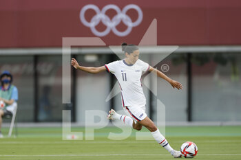 2021-07-21 - PRESS Christen (USA) during the Olympic Games Tokyo 2020, Football Women's First Round, Group G, between USA and Sweden on July 21, 2021 at Tokyo Stadium in Tokyo, Japan - Photo Yuya Nagase / Photo Kishimoto / DPPI - OLYMPIC GAMES TOKYO 2020, JULY 21, 2021 - OLYMPIC GAMES TOKYO 2020 - OLYMPIC GAMES
