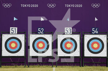 2021-07-23 - General view, illustration during the Olympic Games Tokyo 2020, Archery Women's Individual Ranking Round on July 23, 2021 at Yumenoshima Park Archery Field in Tokyo, Japan - Photo Yuya Nagase / Photo Kishimoto / DPPI - OLYMPIC GAMES TOKYO 2020, JULY 23, 2021 - OLYMPIC GAMES TOKYO 2020 - OLYMPIC GAMES