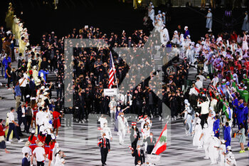 2021-07-23 - Team United States during the Olympic Games Tokyo 2020, Opening Ceremony on July 23, 2021 at Olympic Stadium in Tokyo, Japan - Photo Photo Kishimoto / DPPI - OLYMPIC GAMES TOKYO 2020, JULY 23, 2021 - OLYMPIC GAMES TOKYO 2020 - OLYMPIC GAMES