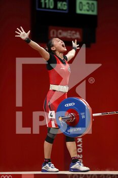 2021-07-24 - Windy Cantika AISAH (INA) 3rd during the Olympic Games Tokyo 2020, Weightlifting Women's 49 kg Group A Final on July 24, 2021 at Tokyo International Forum in Tokyo, Japan - Photo Photo Kishimoto / DPPI - OLYMPIC GAMES TOKYO 2020, JULY 24, 2021 - OLYMPIC GAMES TOKYO 2020 - OLYMPIC GAMES