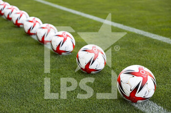 2021-07-24 - Official balls illustration during the Olympic Games Tokyo 2020, Football Women's First Round Group G, between Sweden and Australia on July 24, 2021 at Saitama Stadium in Saitama, Japan - Photo Photo Kishimoto / DPPI - OLYMPIC GAMES TOKYO 2020, JULY 24, 2021 - OLYMPIC GAMES TOKYO 2020 - OLYMPIC GAMES