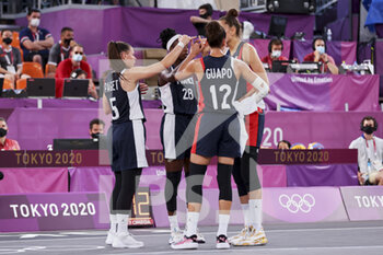 2021-07-24 - French Team during the Olympic Games Tokyo 2020, USA-FRANCE on July 24, 2021 at Aomi Urban Sports Park in Tokyo, Japan - Photo Ann-Dee Lamour / CDP MEDIA / DPPI - OLYMPIC GAMES TOKYO 2020, JULY 24, 2021 - OLYMPIC GAMES TOKYO 2020 - OLYMPIC GAMES