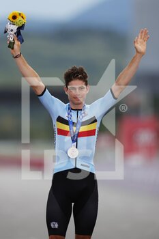 2021-07-24 - Podium Wout van AERT (BEL) 2nd Silver Medal during the Olympic Games Tokyo 2020, Cycling Road Race Men's on July 24, 2021 at Fuji International Speedway in Oyama, Japan - Photo Photo Kishimoto / DPPI - OLYMPIC GAMES TOKYO 2020, JULY 24, 2021 - OLYMPIC GAMES TOKYO 2020 - OLYMPIC GAMES