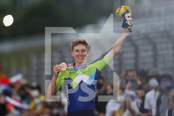2021-07-24 - Podium Tadej POGACAR (SLO) 3rd Bronze Medal during the Olympic Games Tokyo 2020, Cycling Road Race Men's on July 24, 2021 at Fuji International Speedway in Oyama, Japan - Photo Photo Kishimoto / DPPI - OLYMPIC GAMES TOKYO 2020, JULY 24, 2021 - OLYMPIC GAMES TOKYO 2020 - OLYMPIC GAMES