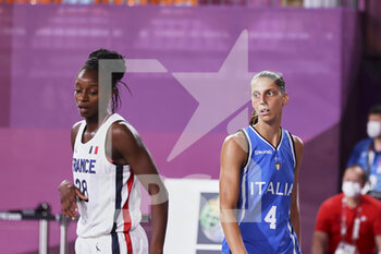 2021-07-24 - dMamignan TOURE (28) of France and Chiara CONSOLINI (4) of Italia during the Olympic Games Tokyo 2020, FRANCE-ITALIA on July 24, 2021 at Aomi Urban Sports Park in Tokyo, Japan - Photo Ann-Dee Lamour / CDP MEDIA / DPPI - OLYMPIC GAMES TOKYO 2020, JULY 24, 2021 - OLYMPIC GAMES TOKYO 2020 - OLYMPIC GAMES