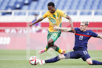 2021-07-25 - Kobamelo KODISANG (RSA), Clement MICHELIN (FRA) during the Olympic Games Tokyo 2020, Football Men's First Round Group A between France and South Africa on July 25, 2021 at Saitama Stadium in Saitama, Japan - Photo Photo Kishimoto / DPPI - OLYMPIC GAMES TOKYO 2020, JULY 25, 2021 - OLYMPIC GAMES TOKYO 2020 - OLYMPIC GAMES