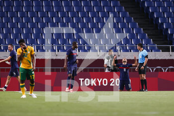 2021-07-25 - Teji SAVANIER (FRA) celebrates his goal during the Olympic Games Tokyo 2020, Football Men's First Round Group A between France and South Africa on July 25, 2021 at Saitama Stadium in Saitama, Japan - Photo Photo Kishimoto / DPPI - OLYMPIC GAMES TOKYO 2020, JULY 25, 2021 - OLYMPIC GAMES TOKYO 2020 - OLYMPIC GAMES