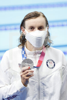 2021-07-26 - LEDECKY Kathleen (USA) Silver Medal during the Olympic Games Tokyo 2020, Swimming Women's 400m Freestyle Final on July 26, 2021 at Tokyo Aquatics Centre in Tokyo, Japan - Photo Takamitsu Mifune / Photo Kishimoto / DPPI - OLYMPIC GAMES TOKYO 2020, JULY 26, 2021 - OLYMPIC GAMES TOKYO 2020 - OLYMPIC GAMES