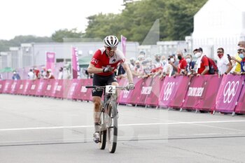 2021-07-26 - FLUECKIGER Mathias (SUI) 2nd Silver Medal during the Olympic Games Tokyo 2020, Cycling Mountain Bike Men's Cross-country on July 26, 2021 at Izu MTB Course in Izu, Japan - Photo Photo Kishimoto / DPPI - OLYMPIC GAMES TOKYO 2020, JULY 26, 2021 - OLYMPIC GAMES TOKYO 2020 - OLYMPIC GAMES