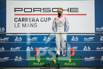 2020-09-19 - Larry Ten Voorde, Porsche 911 GT3 Cup, podium during the 2020 Porsche Carrera Cup on the Circuit des 24 Heures du Mans, from September 18 to 19, 2020 in Le Mans, France - Photo Xavi Bonilla / DPPI - PORSCHE CARRERA CUP 2020 - CARRERA CUP - MOTORS