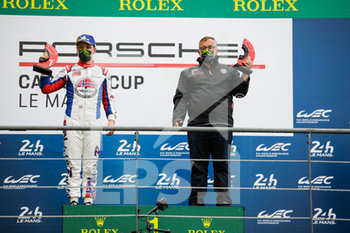 2020-09-19 - Larry Ten Voorde, Porsche 911 GT3 Cup, podium during the 2020 Porsche Carrera Cup on the Circuit des 24 Heures du Mans, from September 18 to 19, 2020 in Le Mans, France - Photo Xavi Bonilla / DPPI - PORSCHE CARRERA CUP 2020 - CARRERA CUP - MOTORS