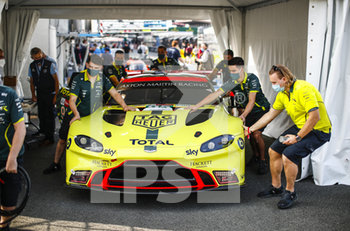 2020-09-16 - 95 Sorensen Marco (dnk), Thiim Nicki (dnk), Westbrook Richard (gbr), Aston Martin Racing, Aston Martin Vantage AMR during the scrutineering of the 2020 24 Hours of Le Mans, 7th round of the 2019...20 FIA World Endurance Championship on the Circuit des 24 Heures du Mans, from September 16 to 20, 2020 in Le Mans, France - Photo Xavi Bonilla / DPPI - 24 HOURS OF LE MANS 2020 - ENDURANCE - MOTORS