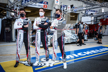 2020-09-16 - 01 Menezes Gustavo (usa), Nato Norman (fra), Senna Bruno (bra), Rebellion Racing, Rebellion R13-Gibson, ambiance during the scrutineering of the 2020 24 Hours of Le Mans, 7th round of the 2019...20 FIA World Endurance Championship on the Circuit des 24 Heures du Mans, from September 16 to 20, 2020 in Le Mans, France - Photo Thomas Fenetre / DPPI - 24 HOURS OF LE MANS 2020 - ENDURANCE - MOTORS