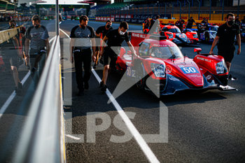 2020-09-16 - 50 Calderon Tatiana (col), Florsch Sophia (ger), Visser Beitske (nld), Richard Mille Racing Team, Oreca 07-Gibson, details during the scrutineering of the 2020 24 Hours of Le Mans, 7th round of the 2019-20 FIA World Endurance Championship on the Circuit des 24 Heures du Mans, from September 16 to 20, 2020 in Le Mans, France - Photo Xavi Bonilla / DPPI - 24 HOURS OF LE MANS 2020 - ENDURANCE - MOTORS