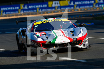 2020-09-17 - 54 Flohr Thomas (swi), Castellacci Francesco (ita), Fisichella Giancarlo (ita), AF Corse, Ferrari 488 GTE Evo, action during the free practice sessions of the 2020 24 Hours of Le Mans, 7th round of the 2019-20 FIA World Endurance Championship on the Circuit des 24 Heures du Mans, from September 16 to 20, 2020 in Le Mans, France - Photo Xavi Bonilla / DPPI - 24 HOURS OF LE MANS, 7TH ROUND 2020 - ENDURANCE - MOTORS