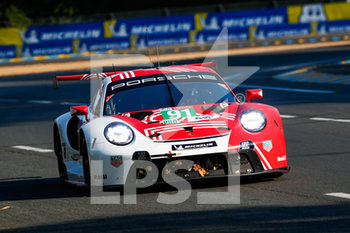 2020-09-17 - 91 Bruni Gianmaria (ita), Lietz Richard (aut), Makowiecki Fr.d.ric (fra), Porsche GT Team, Porsche 911 RSR-19, action during the free practice sessions of the 2020 24 Hours of Le Mans, 7th round of the 2019-20 FIA World Endurance Championship on the Circuit des 24 Heures du Mans, from September 16 to 20, 2020 in Le Mans, France - Photo Xavi Bonilla / DPPI - 24 HOURS OF LE MANS, 7TH ROUND 2020 - ENDURANCE - MOTORS