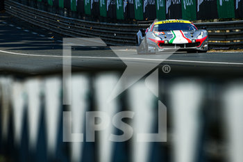 2020-09-17 - 54 Flohr Thomas (swi), Castellacci Francesco (ita), Fisichella Giancarlo (ita), AF Corse, Ferrari 488 GTE Evo, action during the free practice sessions of the 2020 24 Hours of Le Mans, 7th round of the 2019-20 FIA World Endurance Championship on the Circuit des 24 Heures du Mans, from September 16 to 20, 2020 in Le Mans, France - Photo Francois Flamand / DPPI - 24 HOURS OF LE MANS, 7TH ROUND 2020 - ENDURANCE - MOTORS