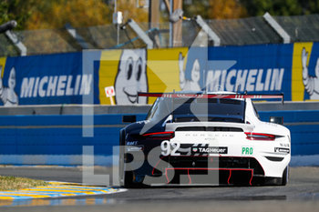 2020-09-17 - 92 Christensen Michael (dnk), Estre Kevin (fra), Vanthoor Laurens (bel), Porsche GT Team, Porsche 911 RSR-19, action during the free practice sessions of the 2020 24 Hours of Le Mans, 7th round of the 2019-20 FIA World Endurance Championship on the Circuit des 24 Heures du Mans, from September 16 to 20, 2020 in Le Mans, France - Photo Fr.d.ric Le Floc...h / DPPI - 24 HOURS OF LE MANS, 7TH ROUND 2020 - ENDURANCE - MOTORS