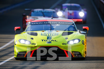 2020-09-18 - 95 Sorensen Marco (dnk), Thiim Nicki (dnk), Westbrook Richard (gbr), Total, Aston Martin Racing, Aston Martin Vantage AMR, action during the free practice sessions of the 2020 24 Hours of Le Mans, 7th round of the 2019-20 FIA World Endurance Championship on the Circuit des 24 Heures du Mans, from September 16 to 20, 2020 in Le Mans, France - Photo Francois Flamand / DPPI - 24 HOURS OF LE MANS, 7TH ROUND 2020 - PRACTICE SESSION - ENDURANCE - MOTORS