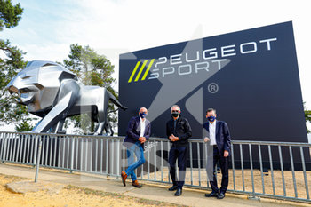 2020-09-18 - Lion Peugeot Sport, MILLE Richard (fra), Pr.sident ot the FIA Endurance Commission, TAVARES Carlos CEO groupe PSA , Fillon Pierre, President of the ACO during the qualifying and Hyperpole sessions of the 2020 24 Hours of Le Mans, 7th round of the 2019-20 FIA World Endurance Championship on the Circuit des 24 Heures du Mans, from September 16 to 20, 2020 in Le Mans, France - Photo Frederic Le Floc'h / DPPI - 24 HOURS OF LE MANS, 7TH ROUND 2020 - QUALIFYING SESSION - ENDURANCE - MOTORS